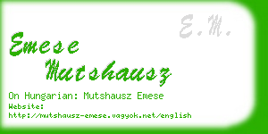 emese mutshausz business card